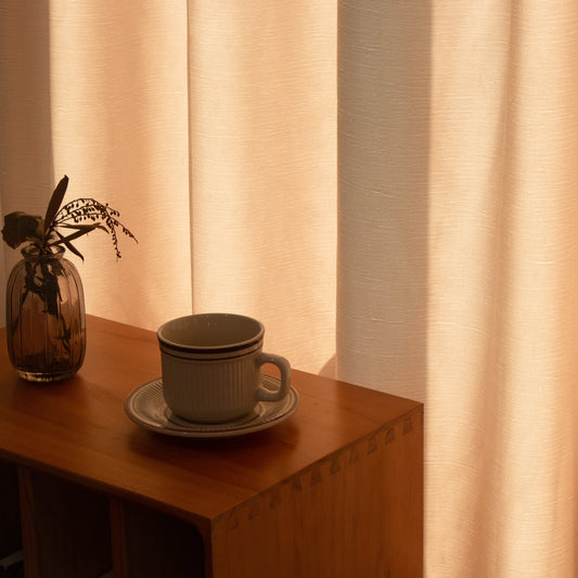 淡黃微光暗紋棉 - ZEYA Curtain