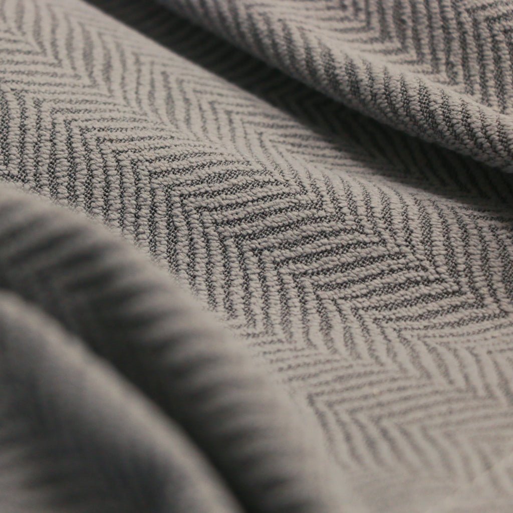 灰色松葉絨 遮光窗簾