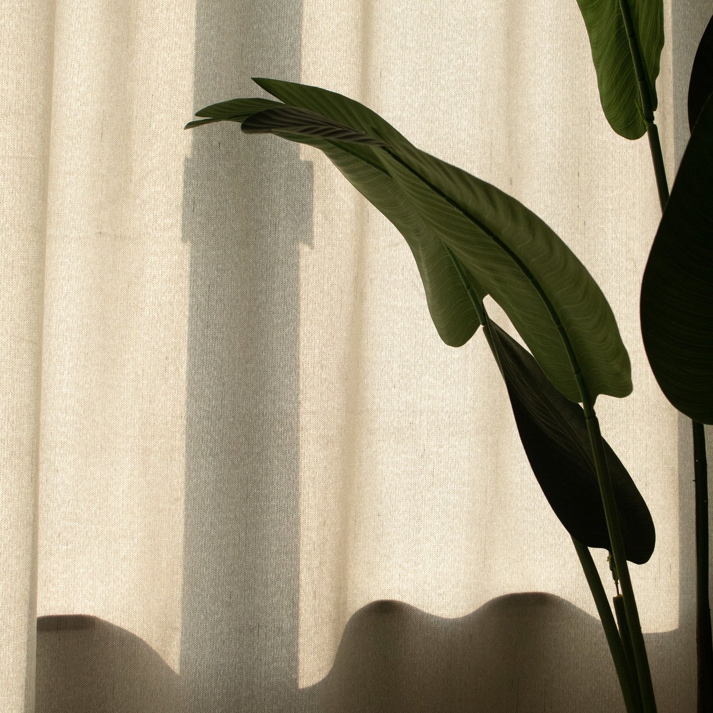 灰色薄麻窗簾 - ZEYA Curtain