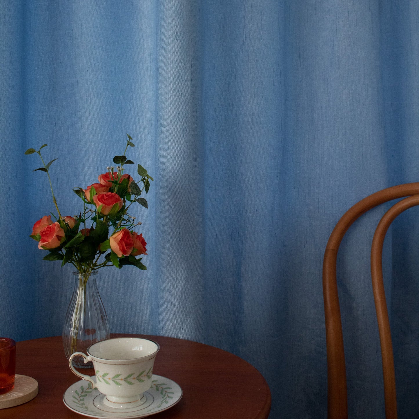 淺藍色薄麻窗簾 - ZEYA Curtain